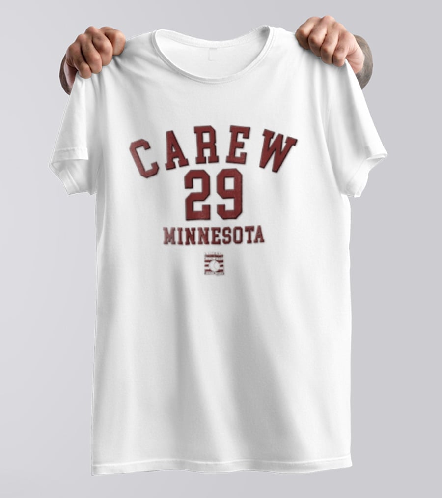 Minnesota Twins Carew 29 Baseball Hall Of Fame Jersey Lettering T-Shirt