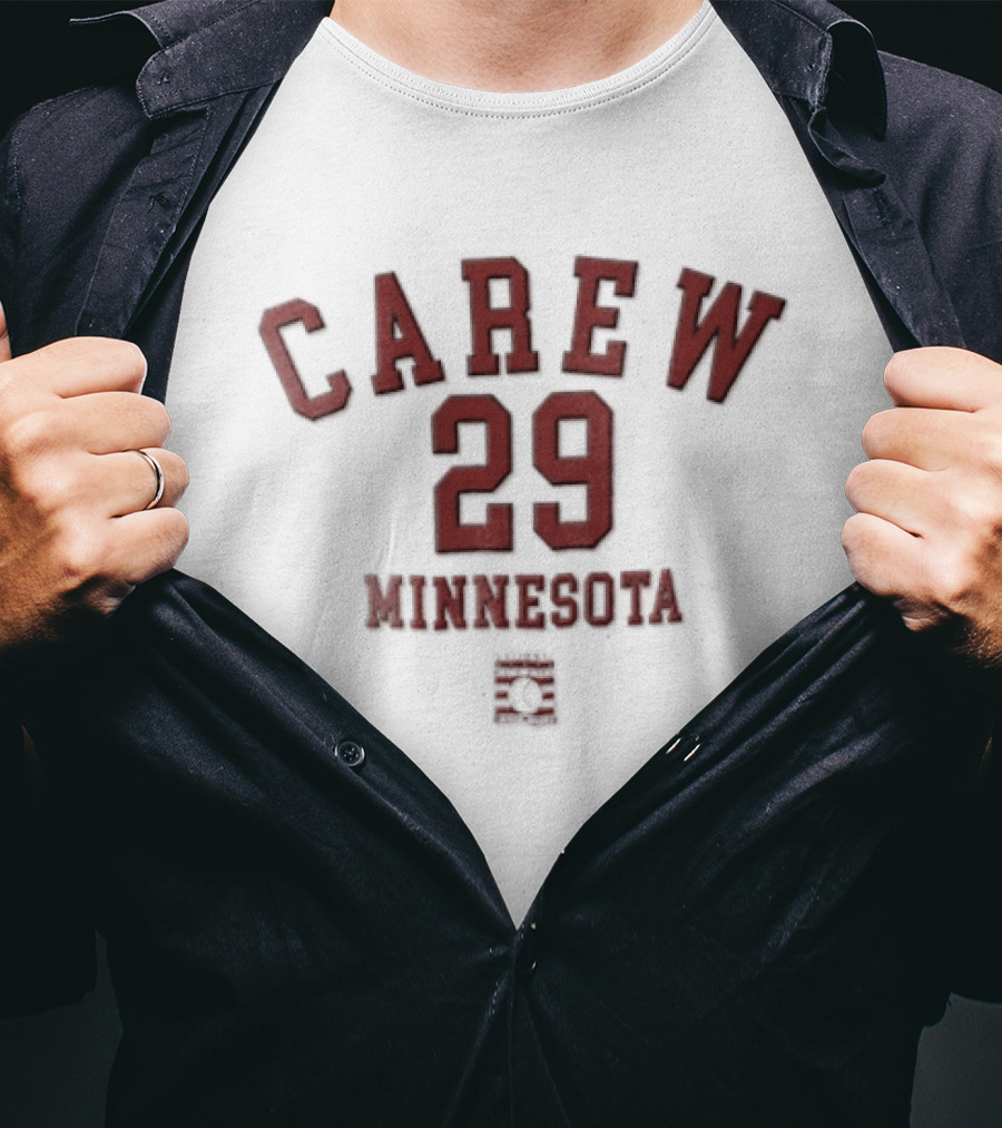 Minnesota Twins Carew 29 Baseball Hall Of Fame Jersey Lettering T-Shirt