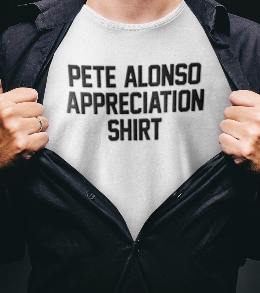New York Mets Pete Alonso Appreciation Black Orange T-Shirt