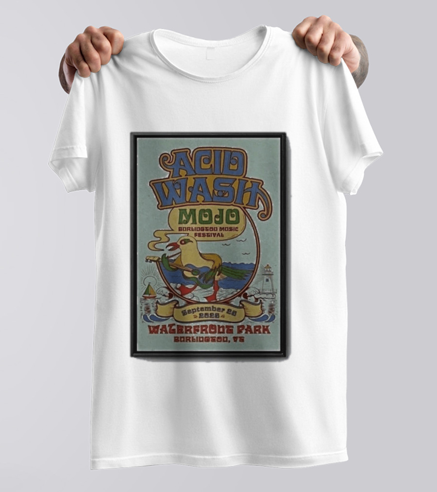 Acid Wash Mojo Burlington Music Festival September 26 2026 Waterfront Park Burlington Vermont T-Shirt