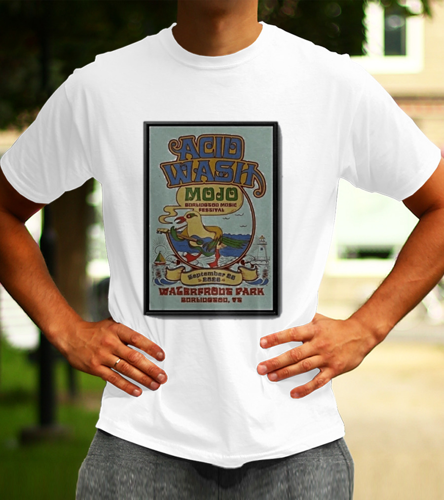 Acid Wash Mojo Burlington Music Festival September 26 2026 Waterfront Park Burlington Vermont T-Shirt