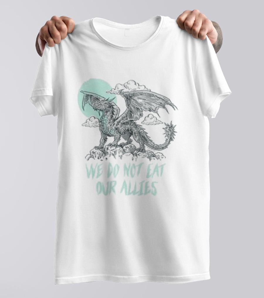 We Do Not Eat Our Allies Dragon Moon Out Of Store Fourth Wing T-Shirt