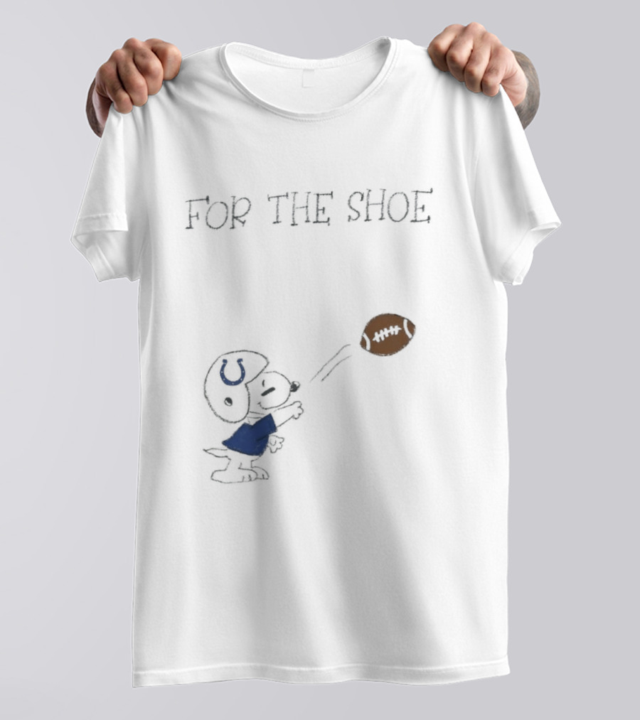 Snoopy Indianapolis Colts For The Shoe Football Sports Fans T-Shirt