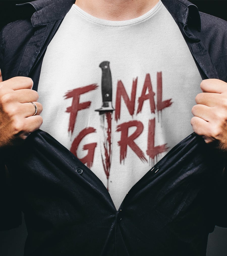 Final Girl Blood Soaked Knife Horror T-Shirt