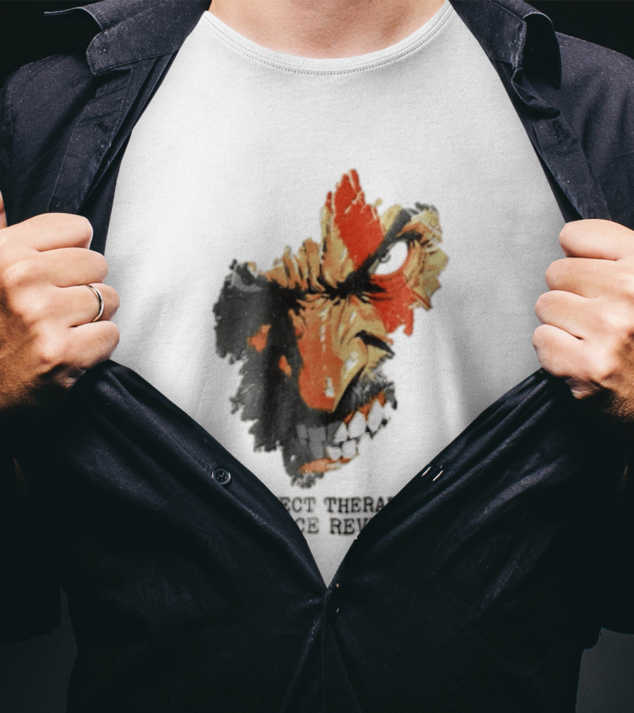 Reject Therapy Embrace Revenge Kratos Angry Bearded Man Red Tattoo God Of War T-Shirt