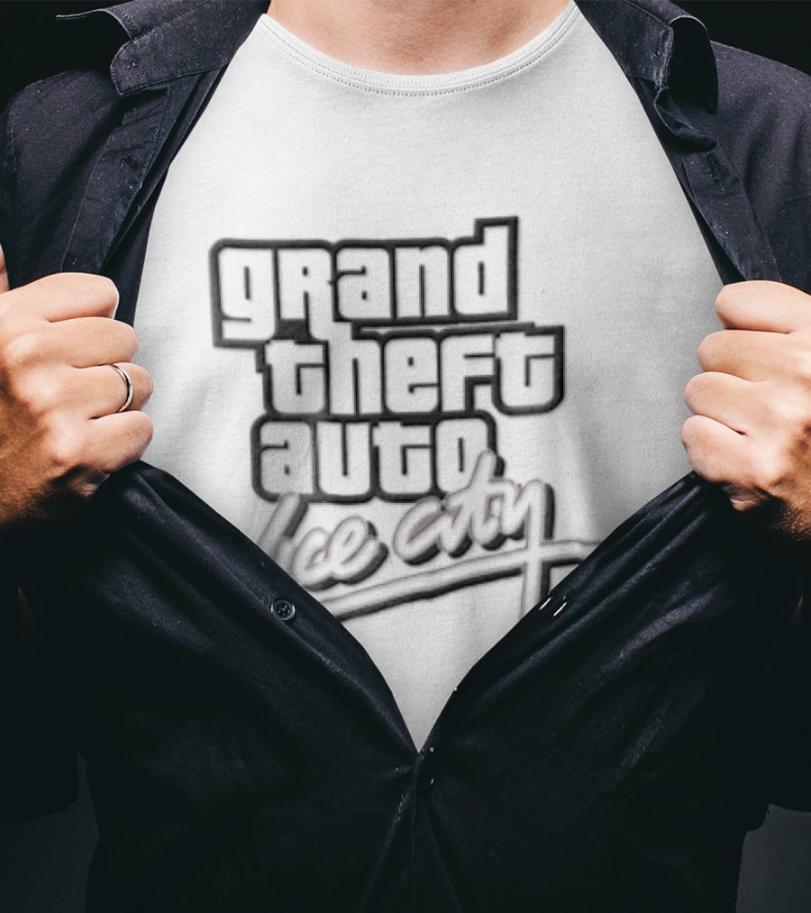 Grand Theft Auto Vice City Pink Script Font T-Shirt