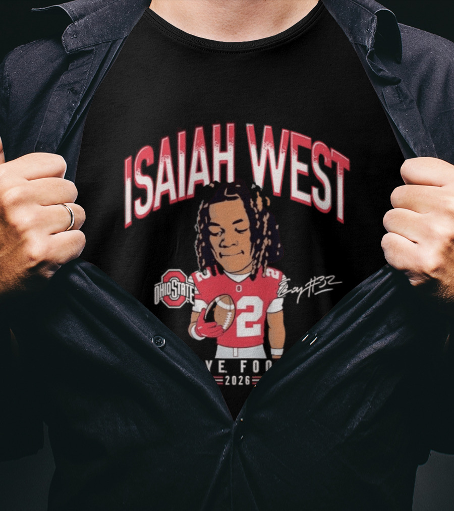 2026 Ohio State Buckeyes Isaiah West Buckeye Football T-Shirt