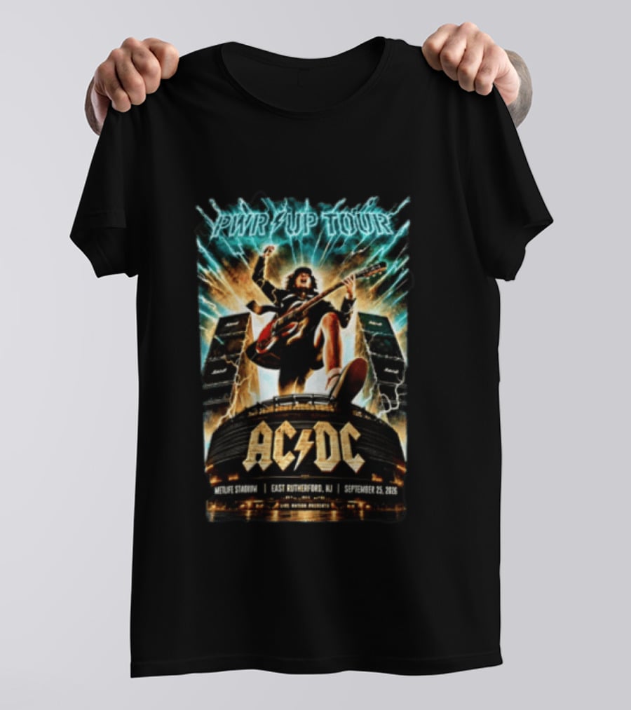 ACDC PWR UP Tour East Rutherford NJ MetLife Stadium September 25 2026 T-Shirt