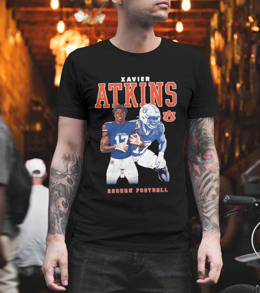 Xavier Atkins Auburn Tigers 17 Football Auburn University T-Shirt