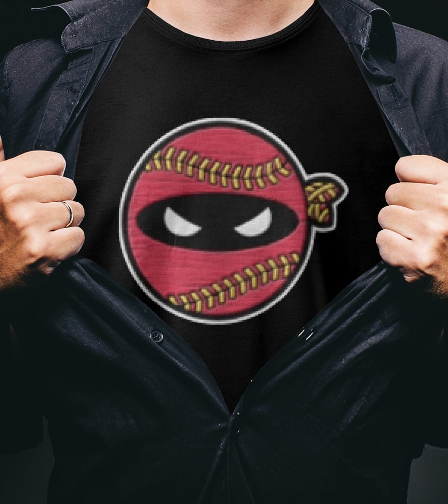 Boto Wear Red Baseball Mask Ninja Face T-Shirt