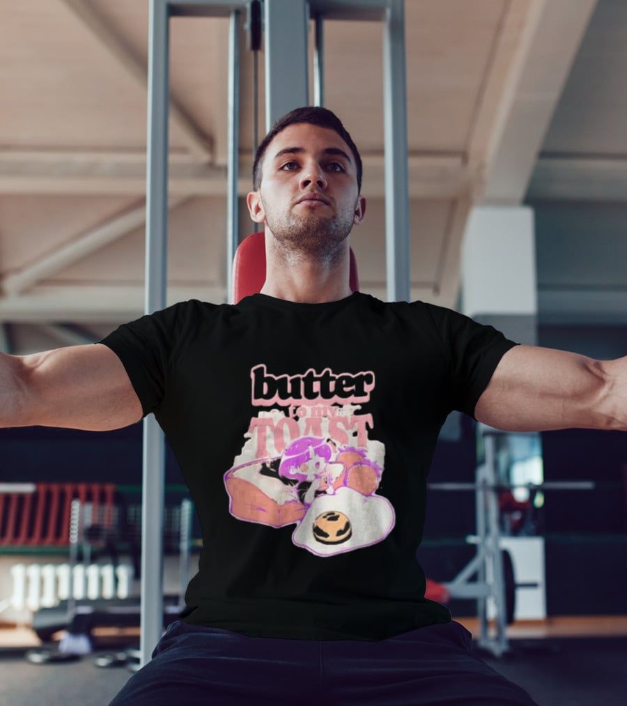 Butter To My Toast Anime Girl Breakfast Toast Strawberries Egg T-Shirt
