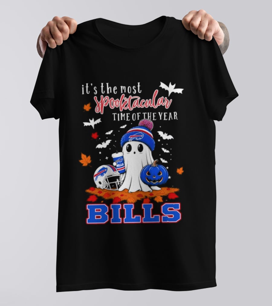 It's The Most Spooktacular Time Of The Year Buffalo Bills Halloween Ghost Pumpkin T-Shirt
