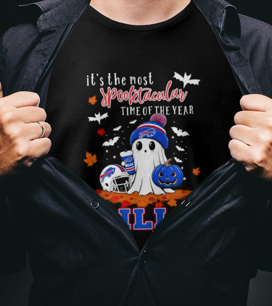 It's The Most Spooktacular Time Of The Year Buffalo Bills Halloween Ghost Pumpkin T-Shirt