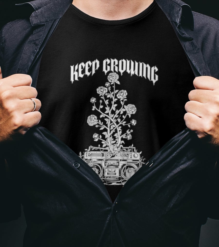 Keep Growing J.Rose Plant Speaker T-Shirt
