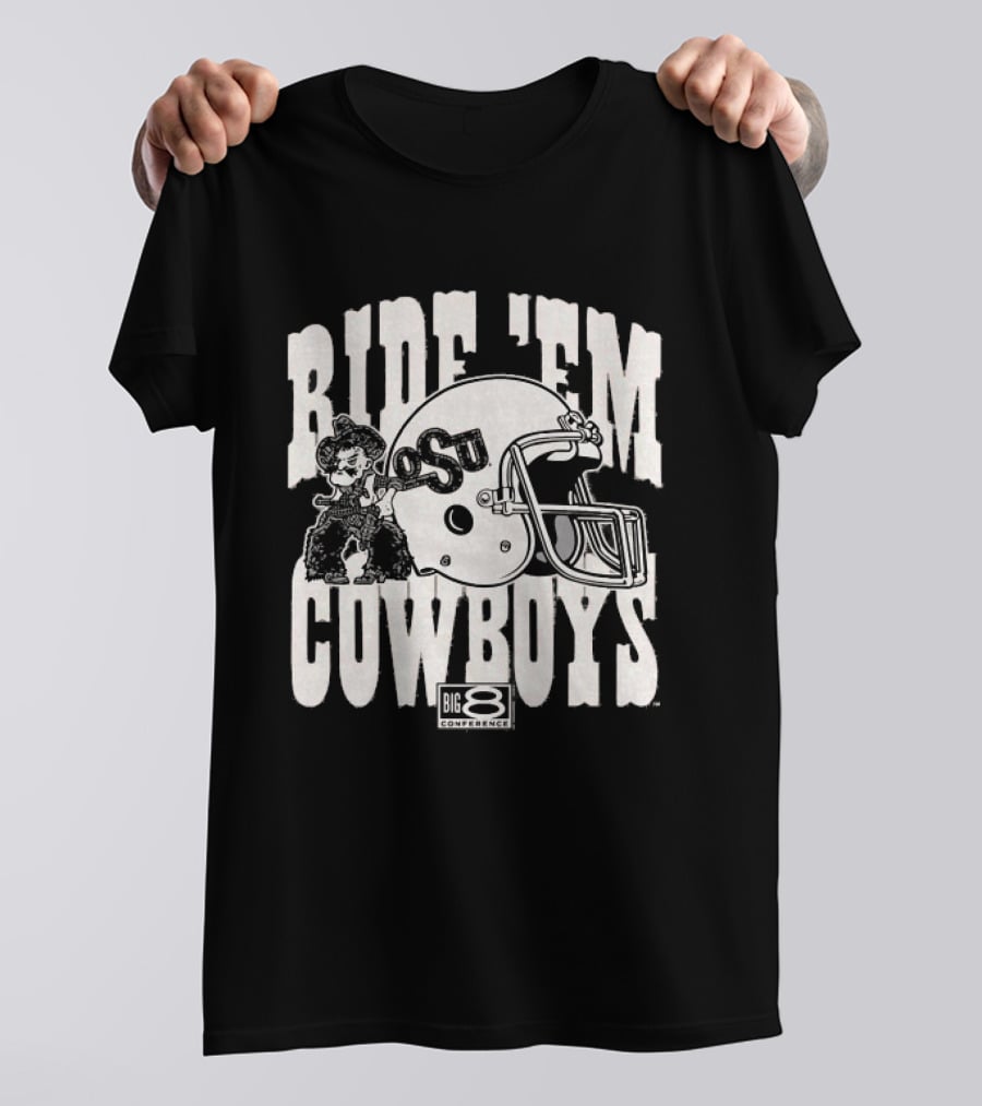 Ride 'Em Cowboys OSU Big 8 Helmet T-Shirt
