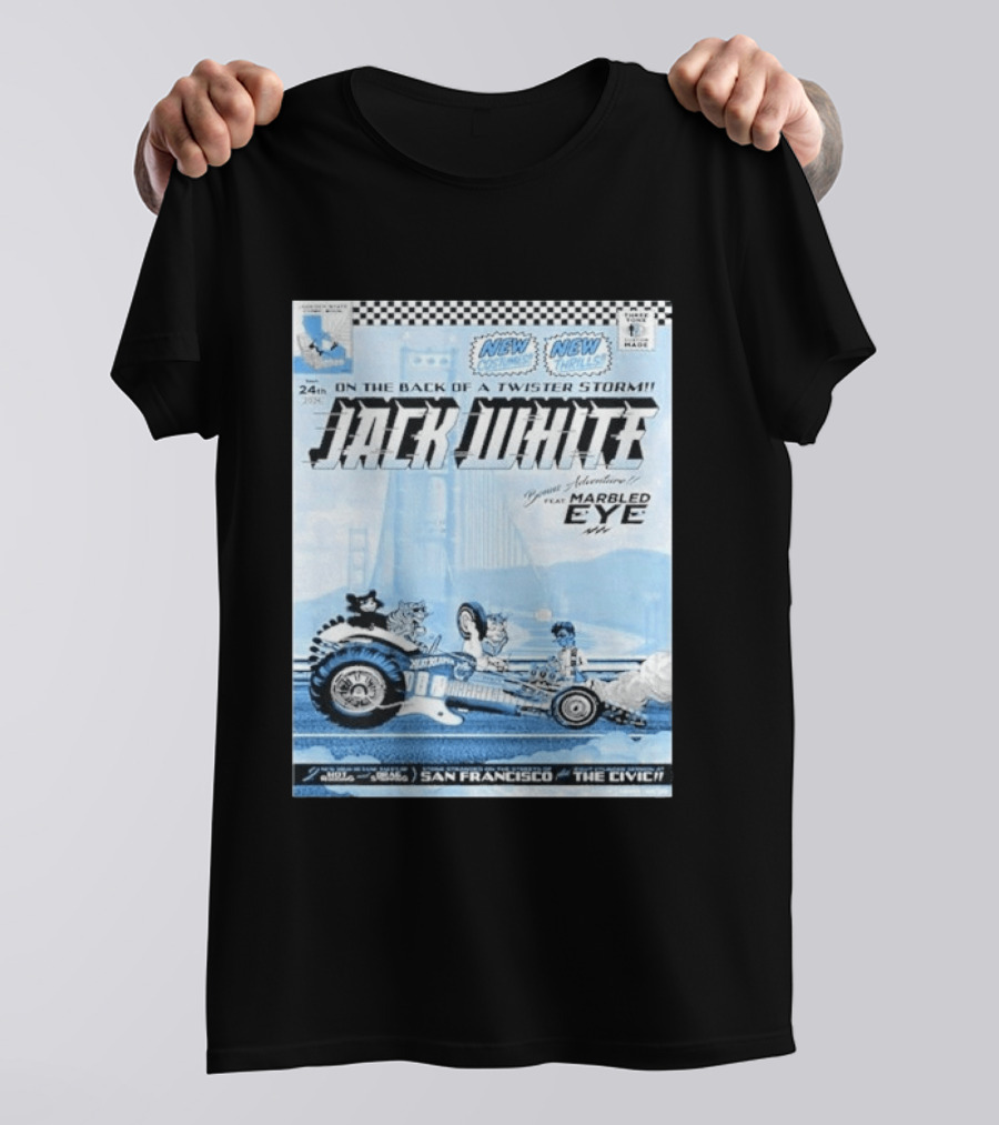 Jack White San Francisco Event At Bill Graham Civic Featuring Marbled Eye 2026 T-Shirt