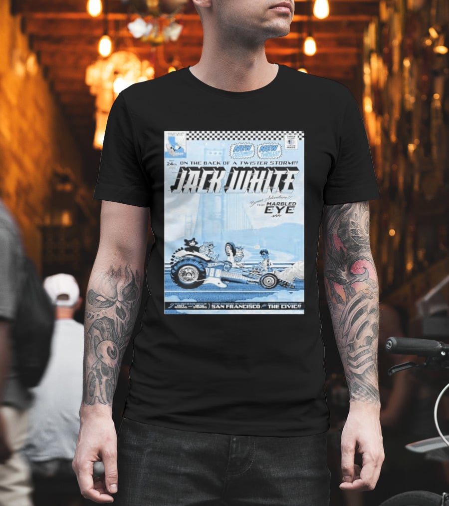 Jack White San Francisco Event At Bill Graham Civic Featuring Marbled Eye 2026 T-Shirt