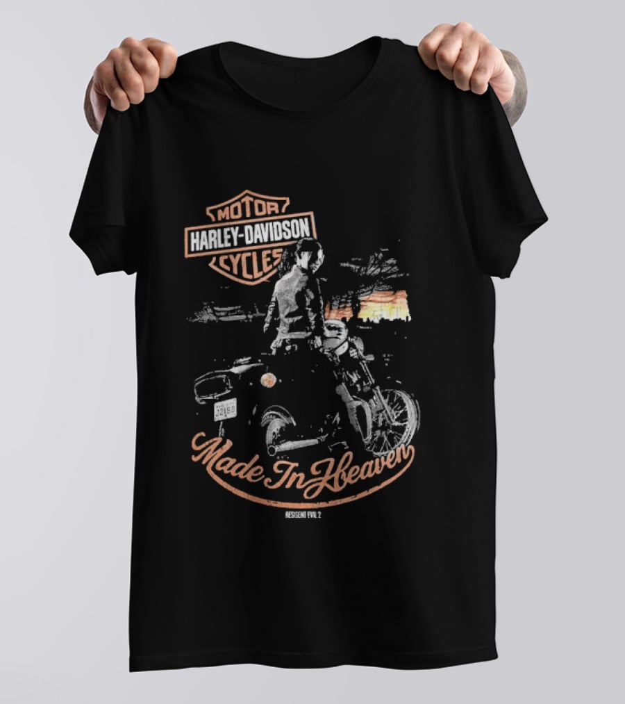 Harley Davidson Motor Cycles Made In Heaven Retro Style Biker Adventure T-Shirt