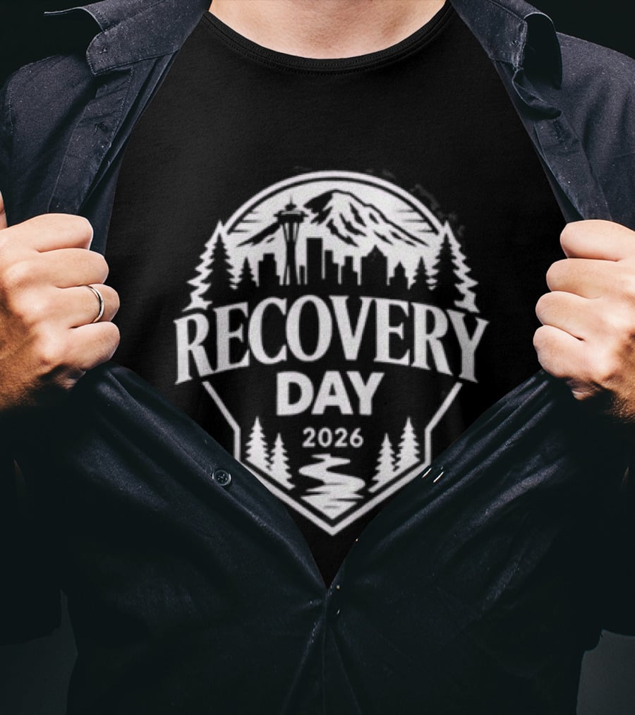 Seattle Mariners Recovery Day 2026 Forest Skyline T-Shirt