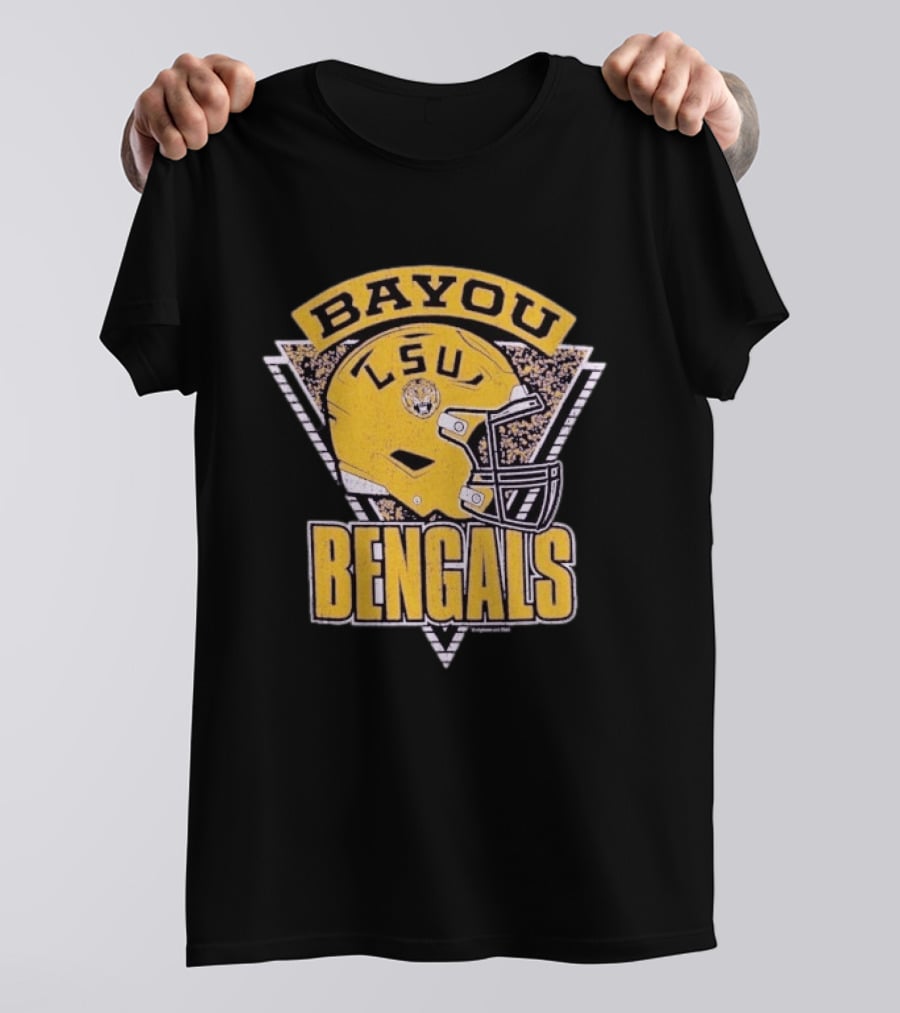 LSU Tigers Bayou Bengals Helmet Football T-Shirt