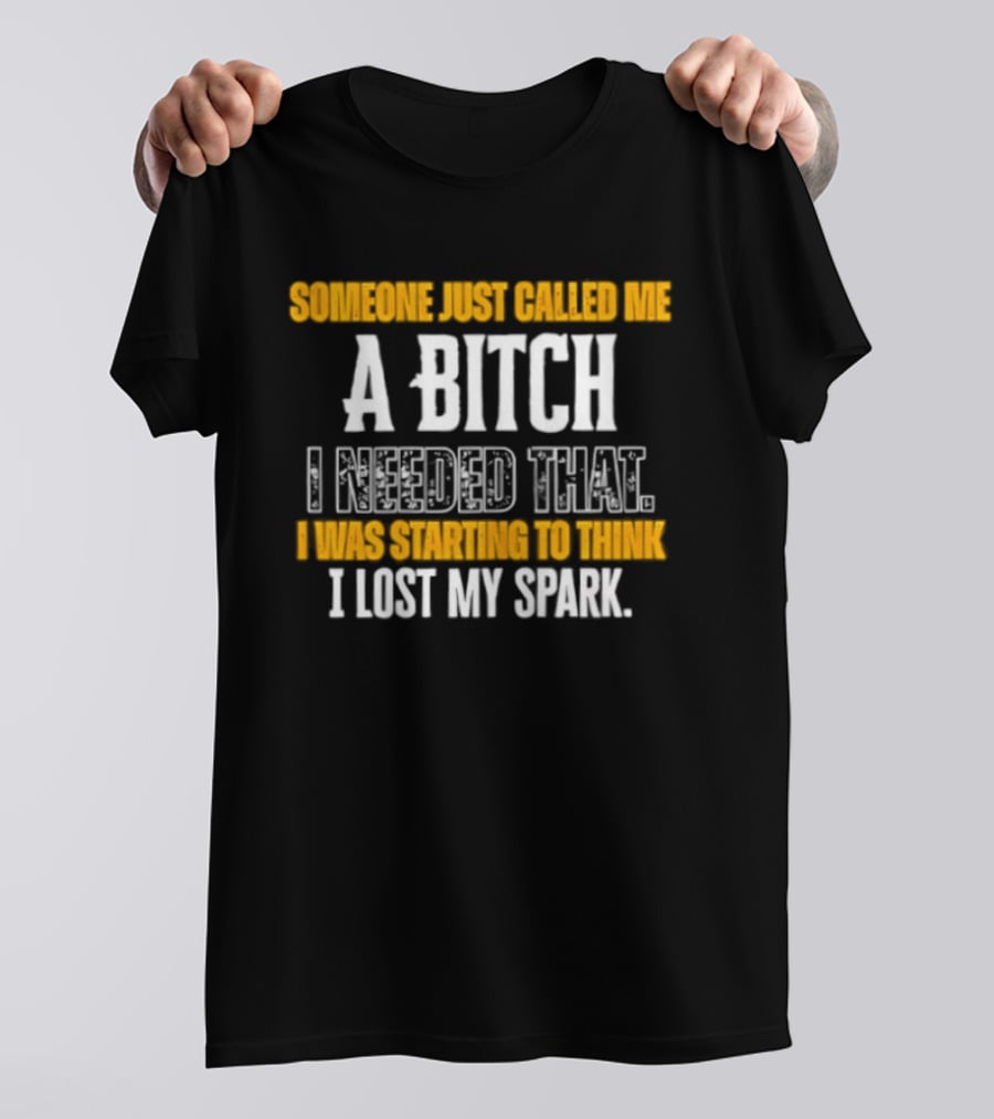 Someone Just Called Me A Bitch I Needed That I Was Starting To Think I Lost My Spark T-Shirt
