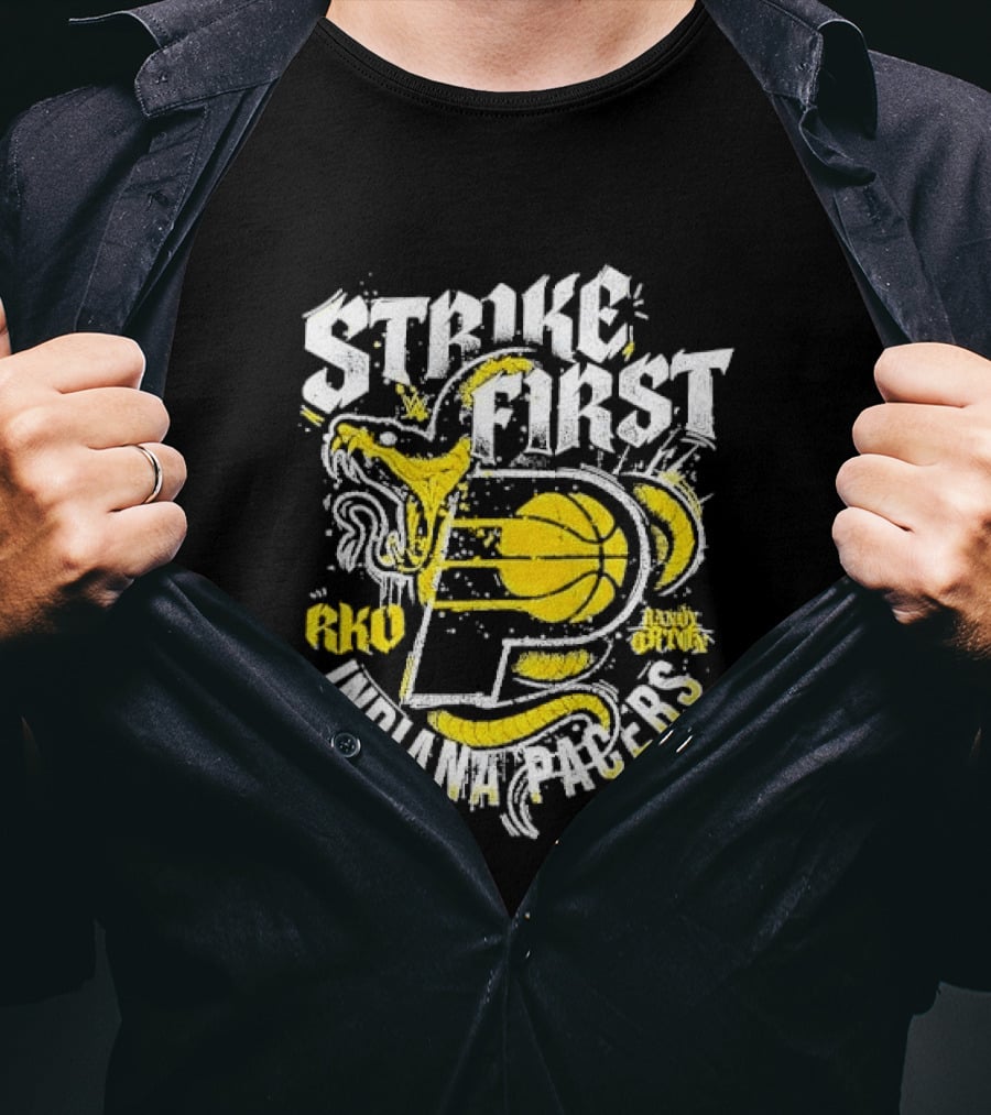 Strike First Indiana Pacers RKO Randy Orton Snake T-Shirt