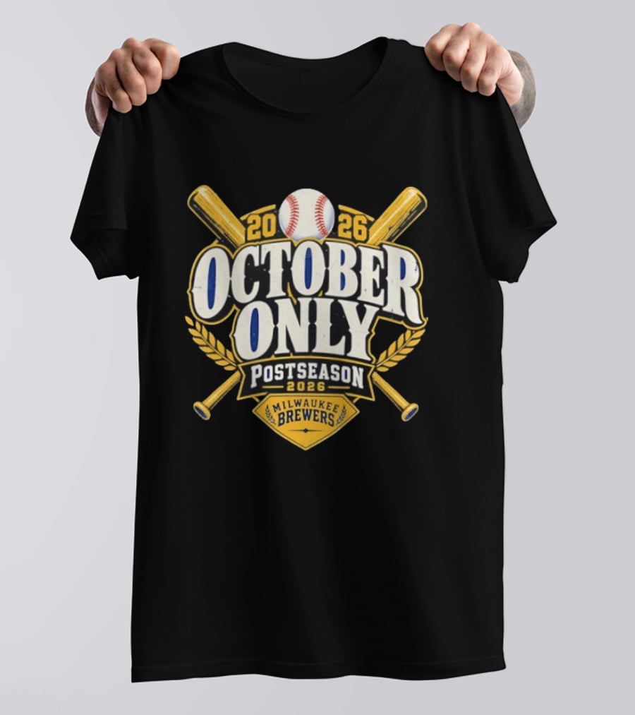 Milwaukee Brewers 2026 October Only Postseason Baseball Crosstalks T-Shirt