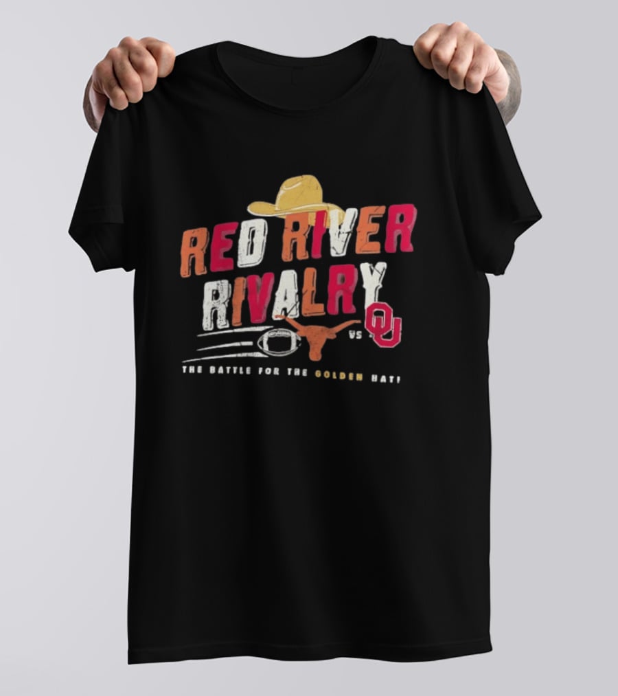 Texas Longhorns 2026 Red River Rivalry OU The Battle For The Golden Hat T-Shirt