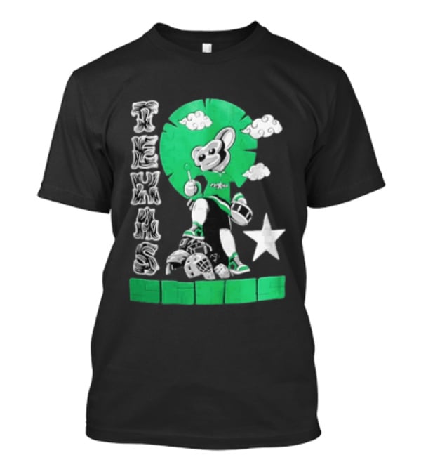 Texas Stars Lollipop Drum Helmets Figures T-Shirt