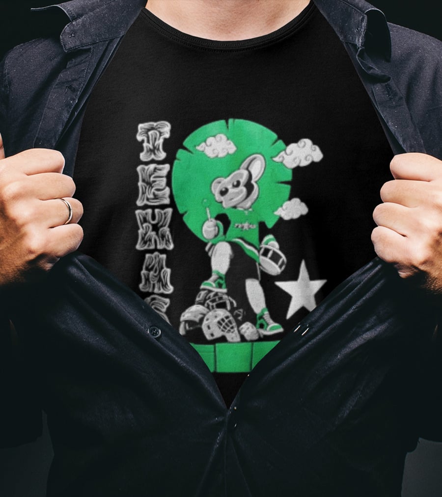 Texas Stars Lollipop Drum Helmets Figures T-Shirt
