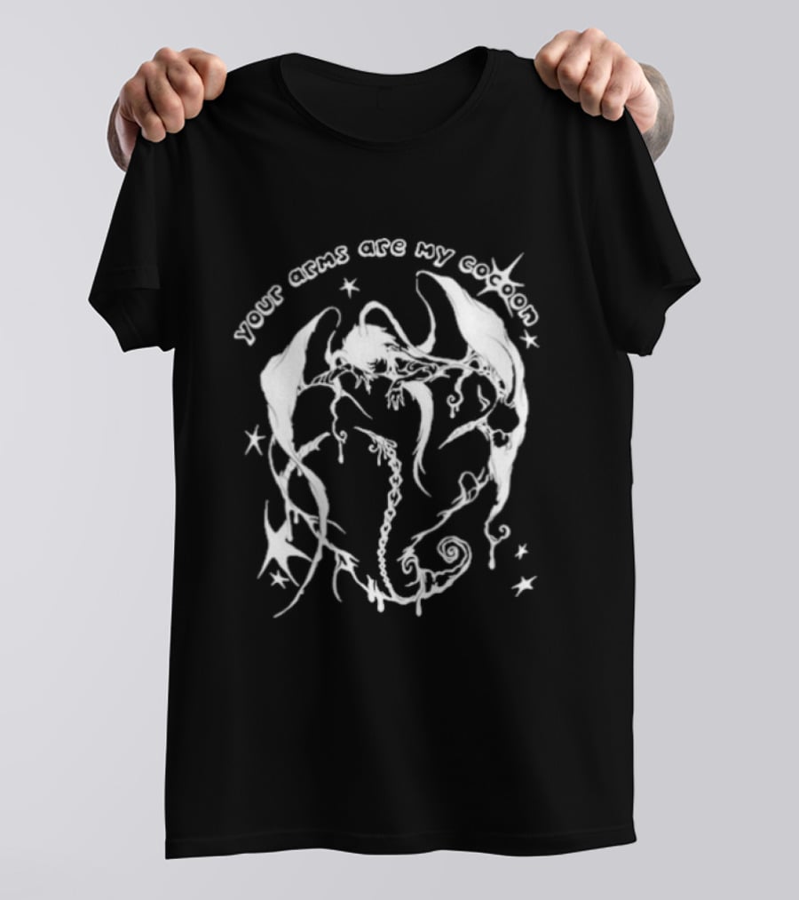 Your Arms Are My Cocoon With Abstract Floral Swirls And Stars T-Shirt
