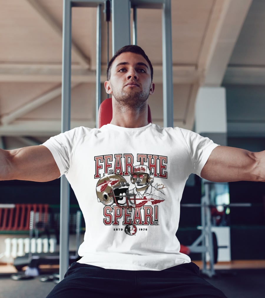 Fear The Spear Bobby Bowden Florida State Seminoles Est 1976 T-Shirt