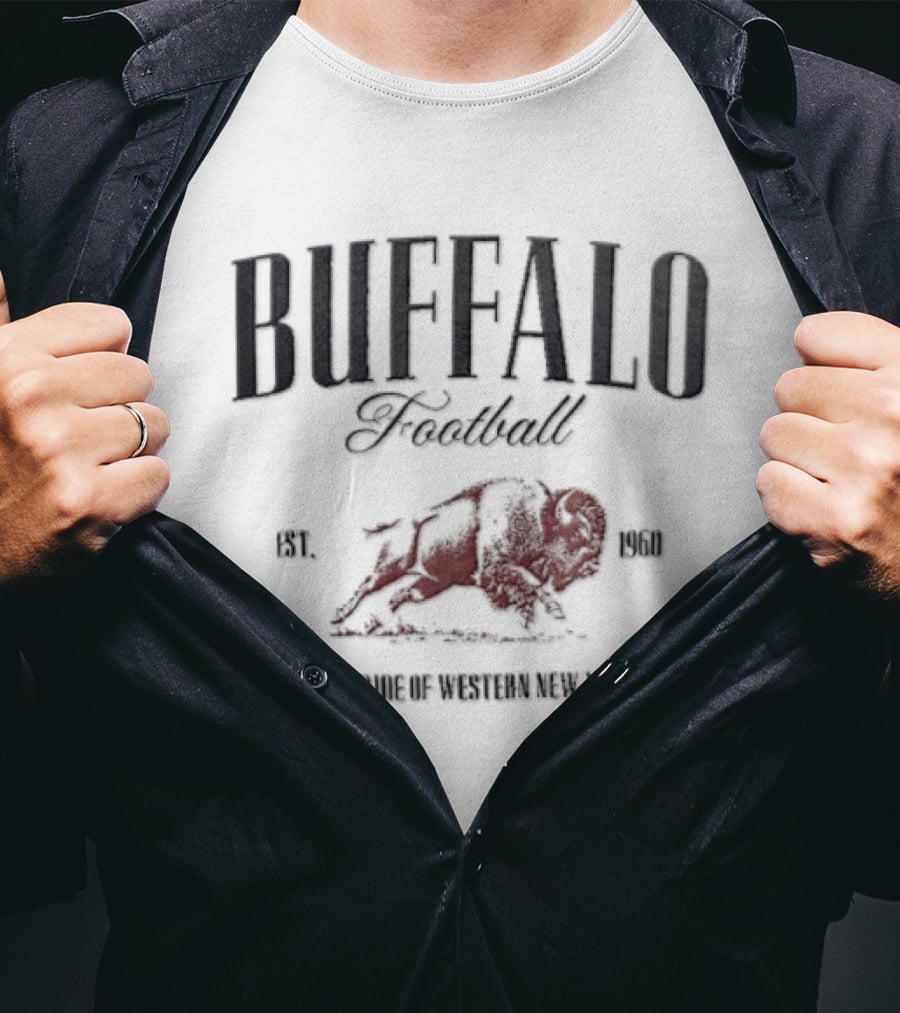 Buffalo Football Est. 1960 The Pride Of Western New York Bison T-Shirt