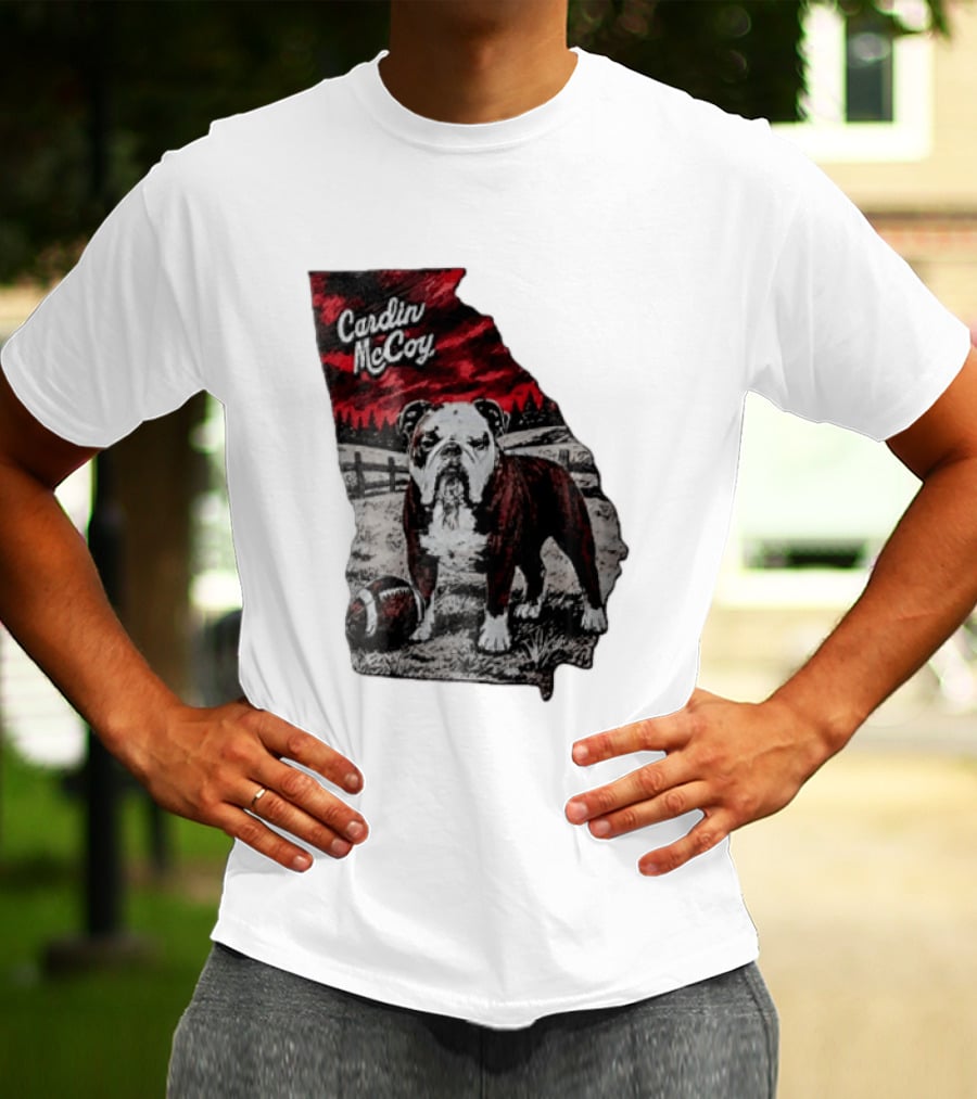 Cardin McCoy Georgia Bulldog Football Landscape T-Shirt