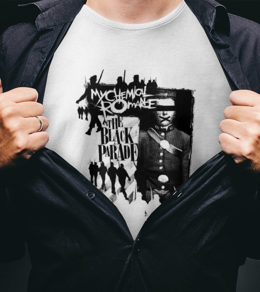 My Chemical Romance Warpath Distressed Band Names T-Shirt
