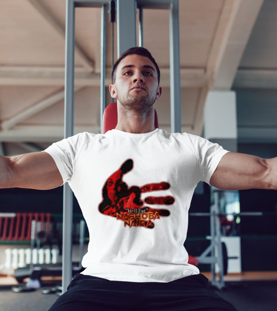 Red Handprint Wolf Eye Nashoba Naira T-Shirt