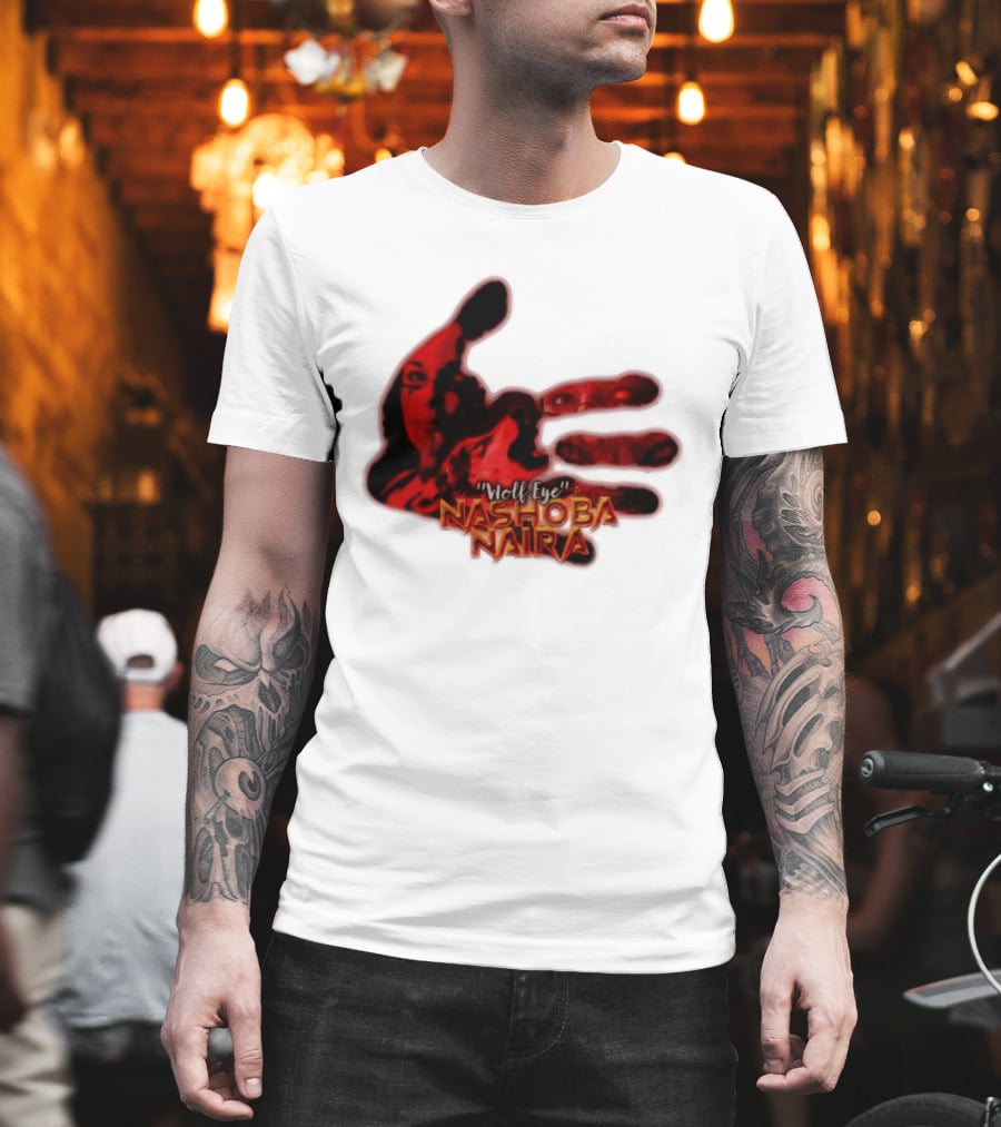 Red Handprint Wolf Eye Nashoba Naira T-Shirt