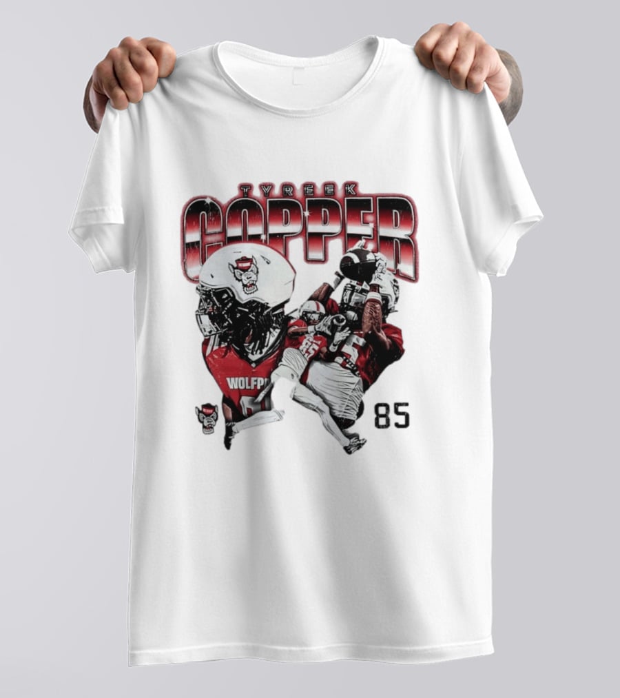 Tyreek Copper NC State Wolfpack Football No 85 T-Shirt