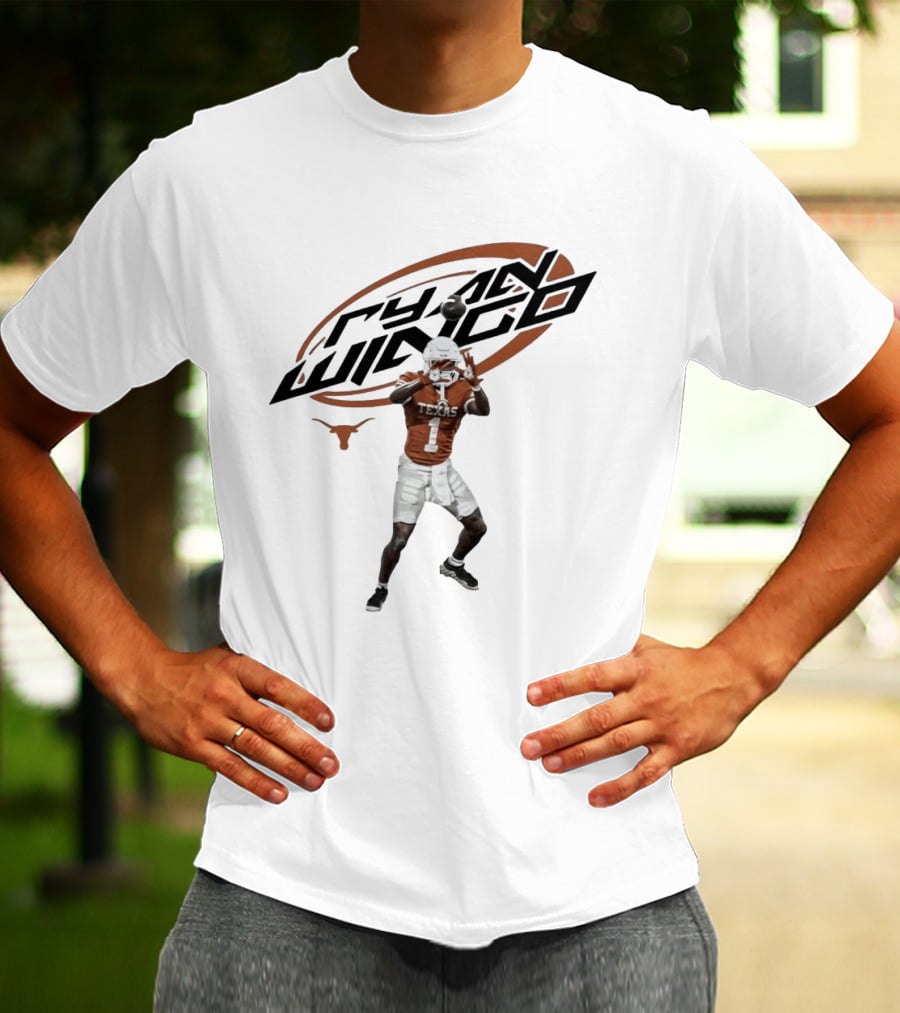 Texas Longhorns Ryan Wingo No 1 NCAA Football T-Shirt