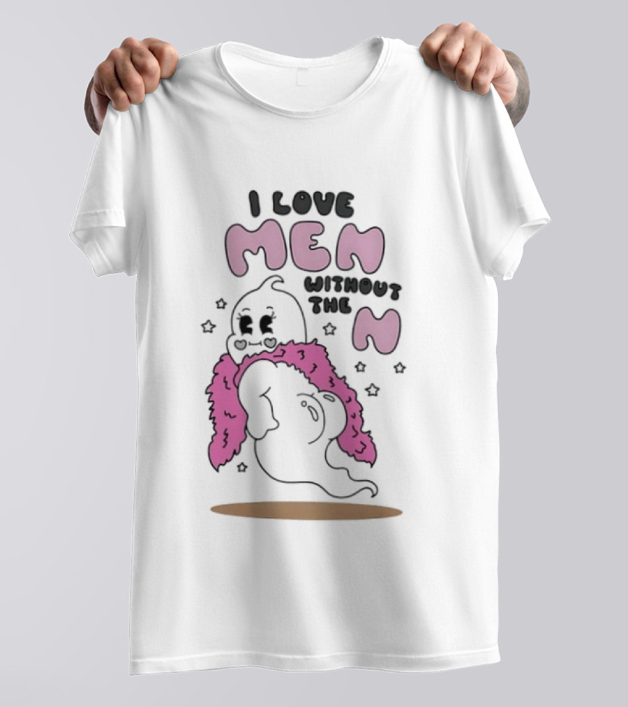 I Love Men Without The N Ghost Spooky Cute Halloween T-Shirt