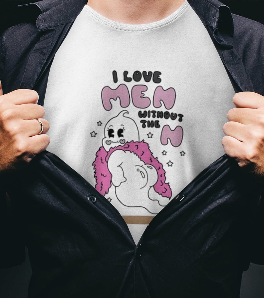 I Love Men Without The N Ghost Spooky Cute Halloween T-Shirt