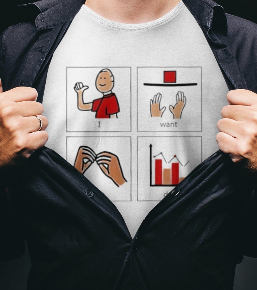 I Want More Data Statistics Illustrated Blocks T-Shirt