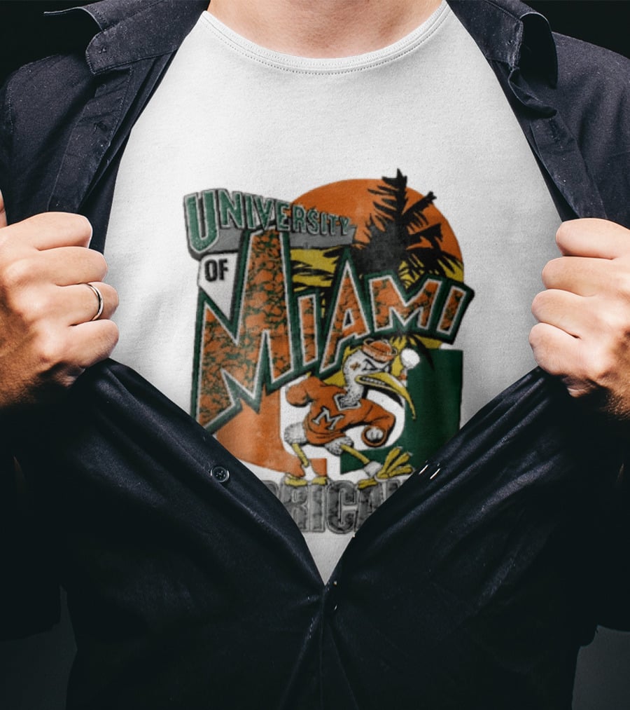Miami Hurricanes Sebastian The Ibis U Of M Sports Team T-Shirt