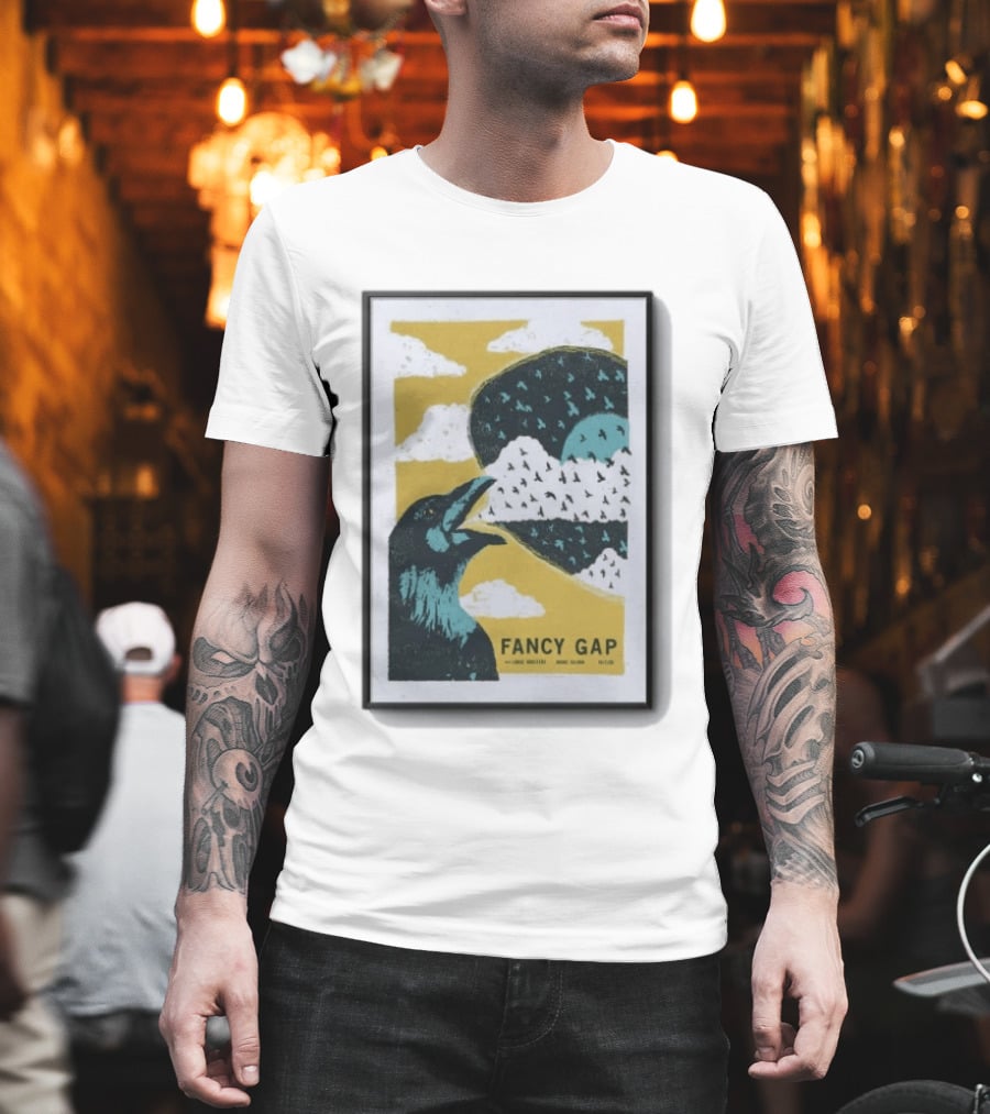 Fancy Gap Oct 2 2026 Boone Saloon Vintage Crow And Cloud Print T-Shirt