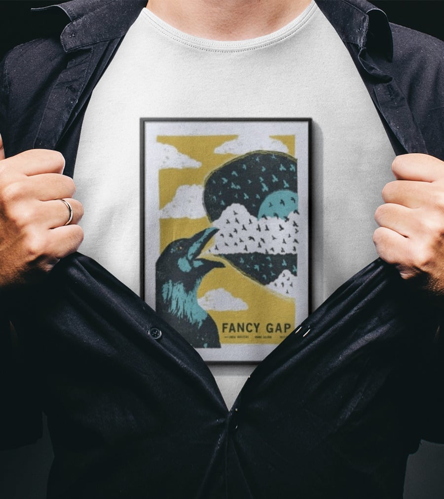 Fancy Gap Oct 2 2026 Boone Saloon Vintage Crow And Cloud Print T-Shirt
