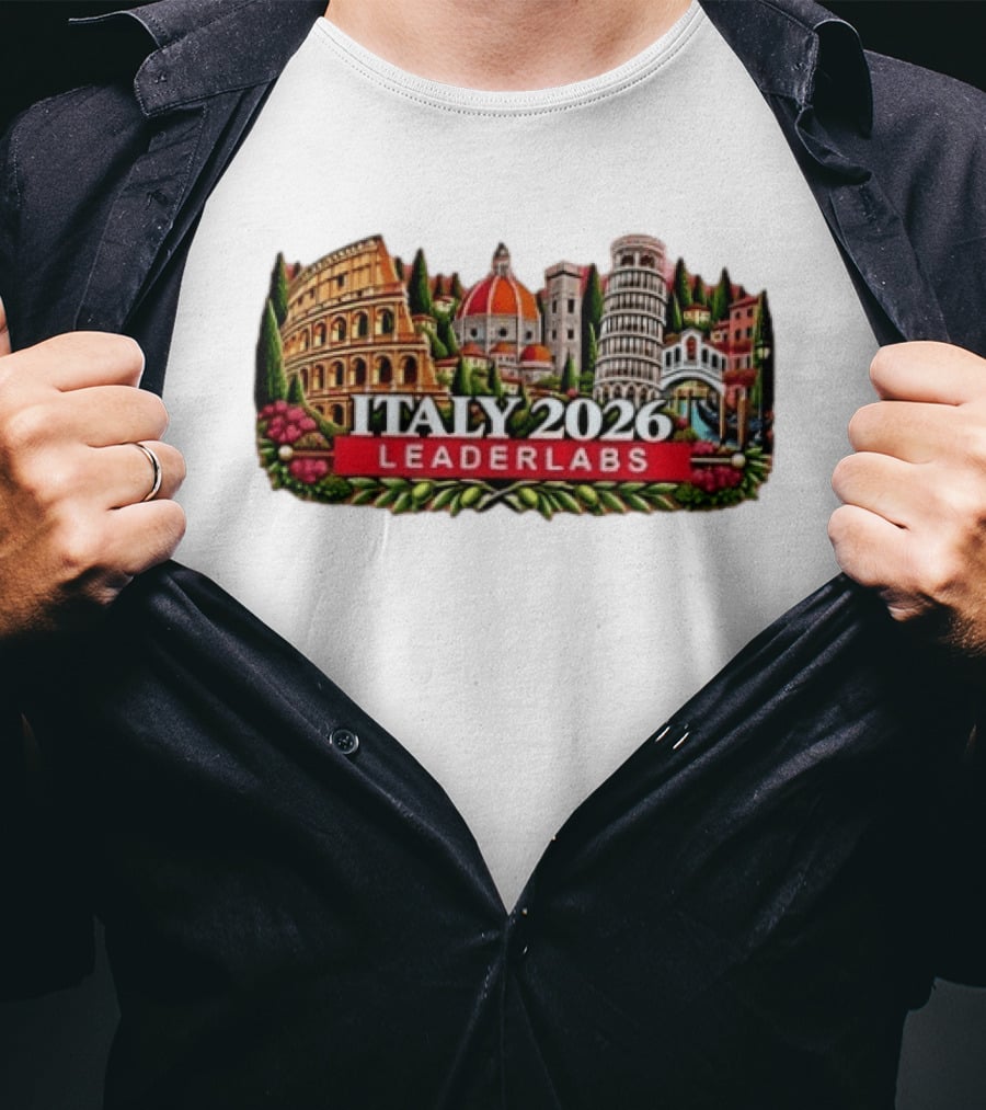 Italy 2026 Leaderlabs Colosseum Florence Pisa Venice Landmarks T-Shirt