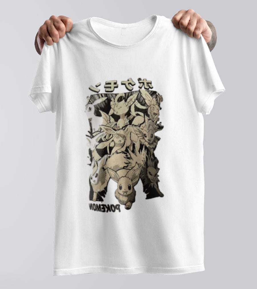 Eevee And Evolutions Collection Japanese Style Pokemon T-Shirt