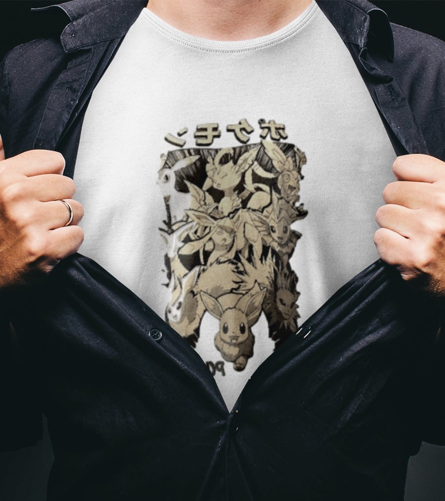 Eevee And Evolutions Collection Japanese Style Pokemon T-Shirt