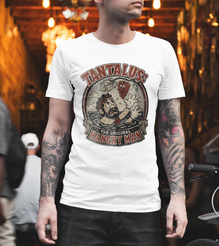 Tantalus The Original Hangry Man Retro Greek Mythology Comic T-Shirt