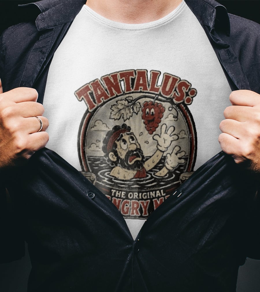 Tantalus The Original Hangry Man Retro Greek Mythology Comic T-Shirt